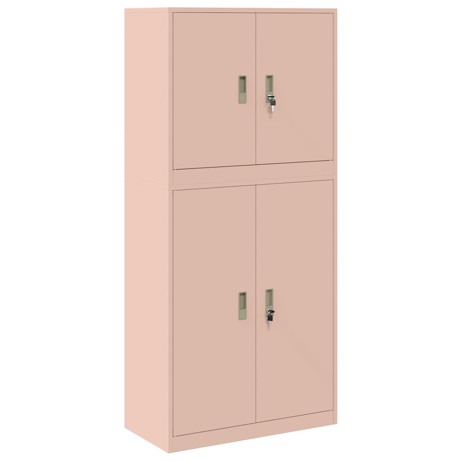 vidaXL Szafka do przechowywania 2 szt. różowy 80 x 40 x 175 cm Stal
