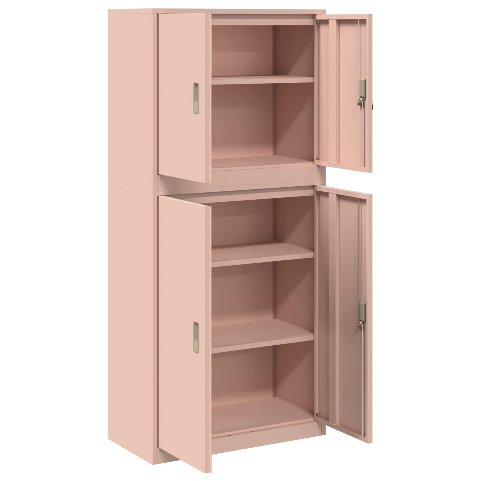 vidaXL Szafka do przechowywania 2 szt. różowy 80 x 40 x 175 cm Stal