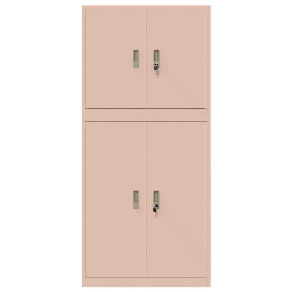 vidaXL Szafka do przechowywania 2 szt. różowy 80 x 40 x 175 cm Stal