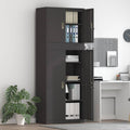 vidaXL Szafka do przechowywania 2 szt. Czarny 80 x 40 x 210 cm Stal