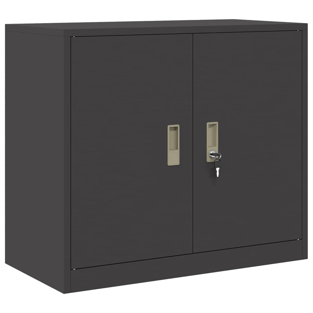 vidaXL Szafka do przechowywania 2 szt. Czarny 80 x 40 x 210 cm Stal