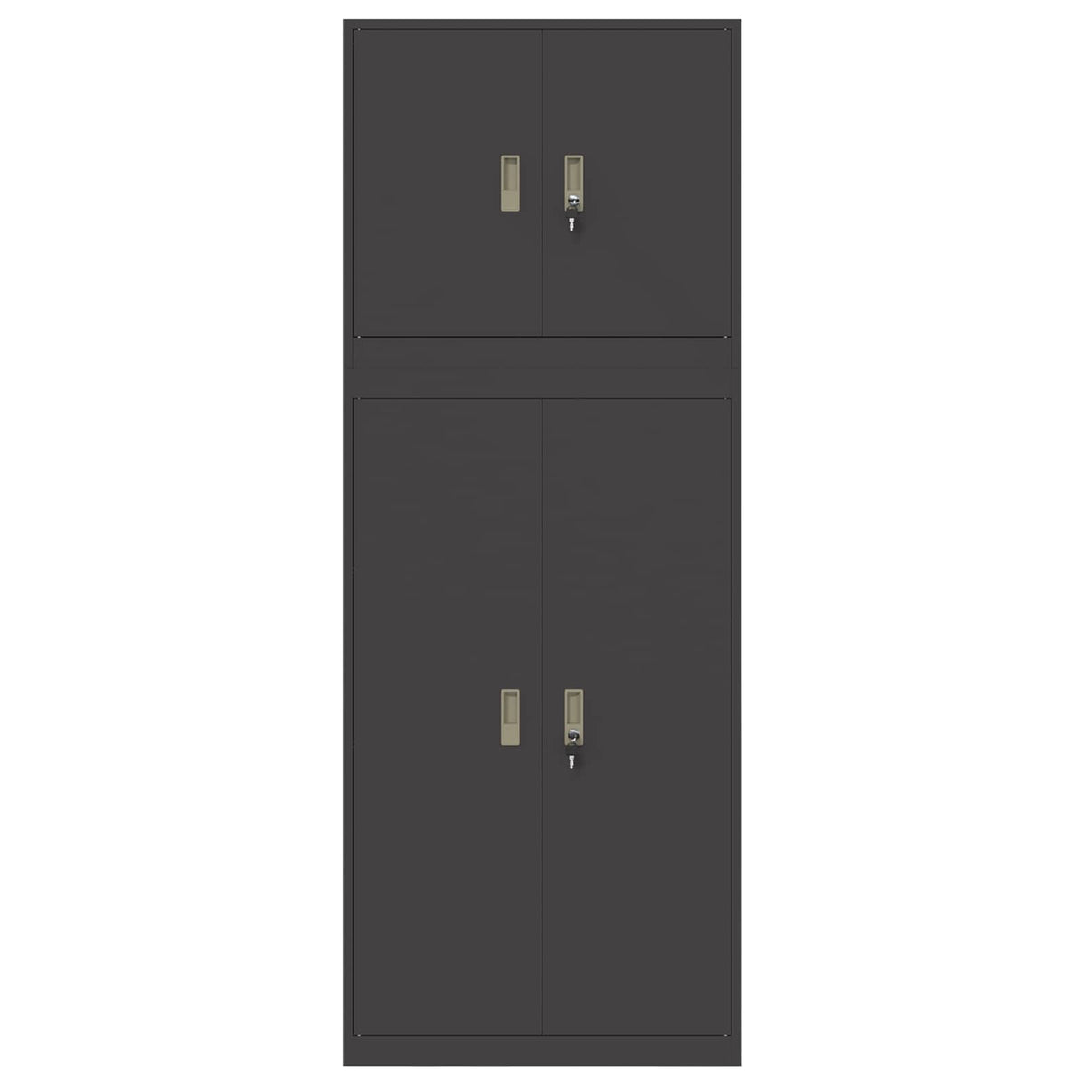 vidaXL Szafka do przechowywania 2 szt. Czarny 80 x 40 x 210 cm Stal