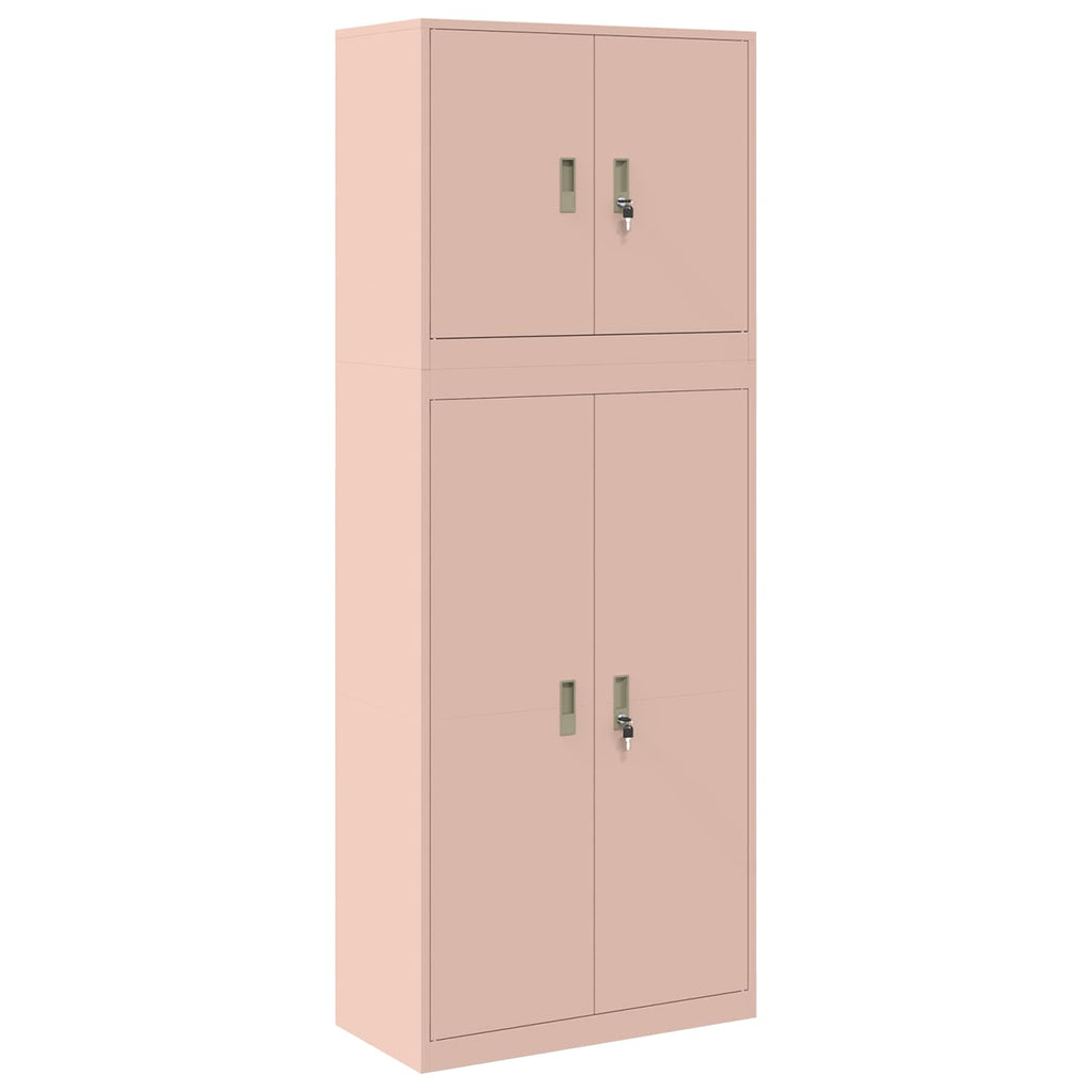 vidaXL Szafka do przechowywania 2 szt. różowy 80 x 40 x 210 cm Stal