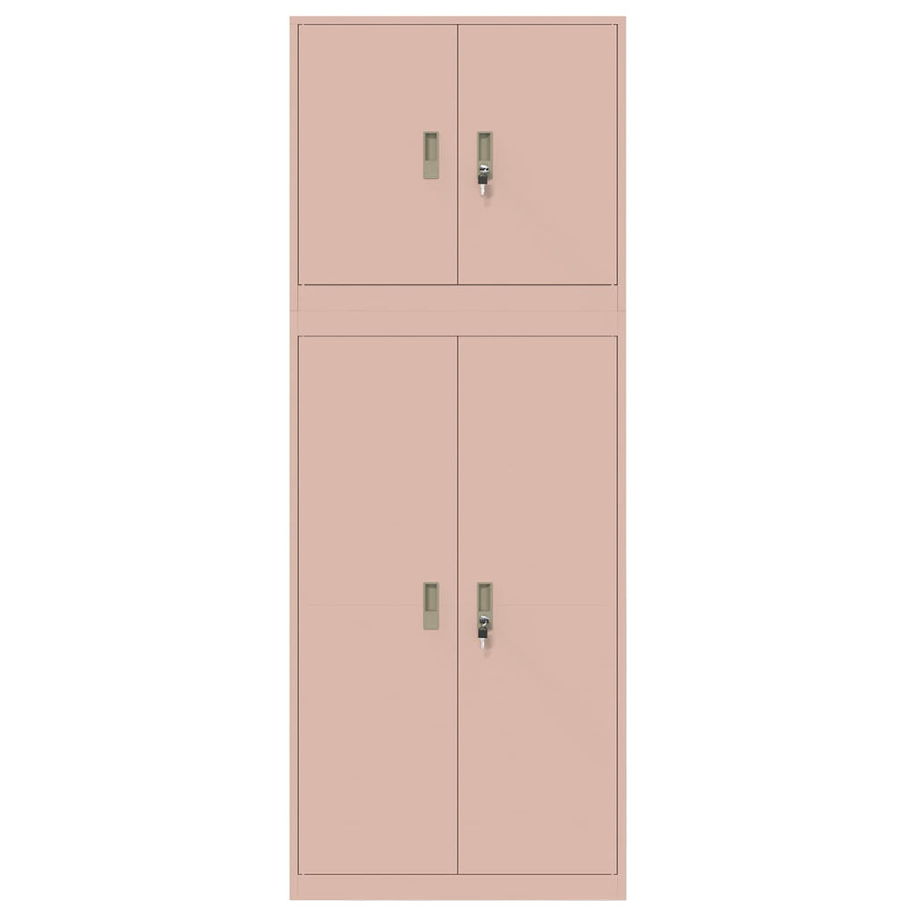 vidaXL Szafka do przechowywania 2 szt. różowy 80 x 40 x 210 cm Stal