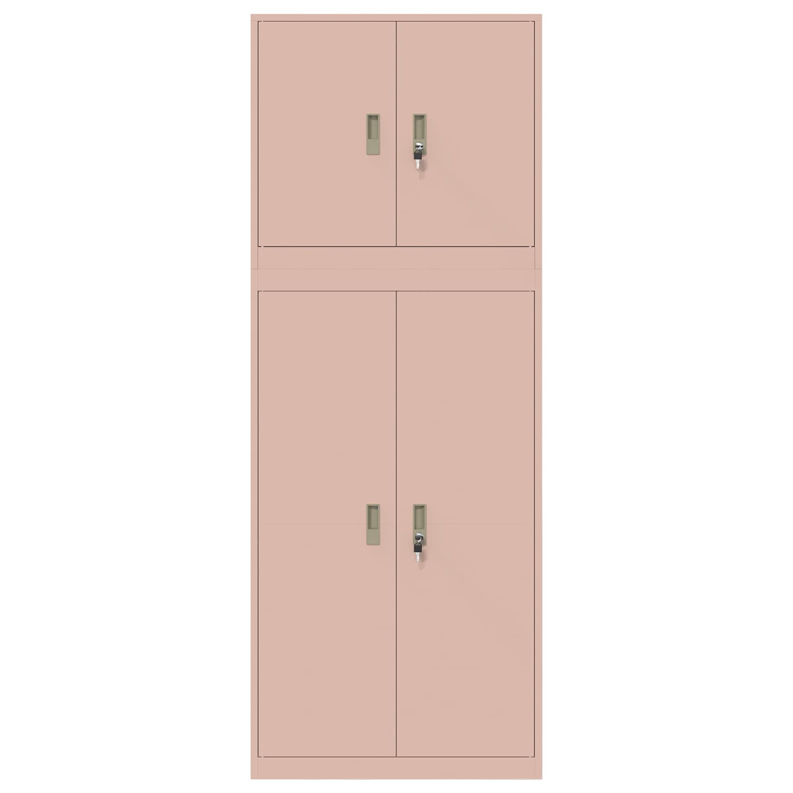 vidaXL Szafka do przechowywania 2 szt. różowy 80 x 40 x 210 cm Stal