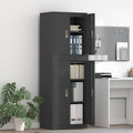 vidaXL Szafka do przechowywania 2 szt. Czarny 60 x 40 x 175 cm Stal