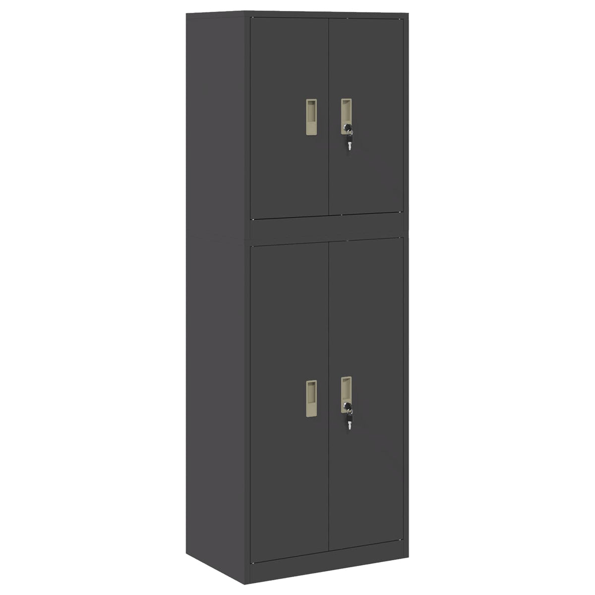 vidaXL Szafka do przechowywania 2 szt. Czarny 60 x 40 x 175 cm Stal