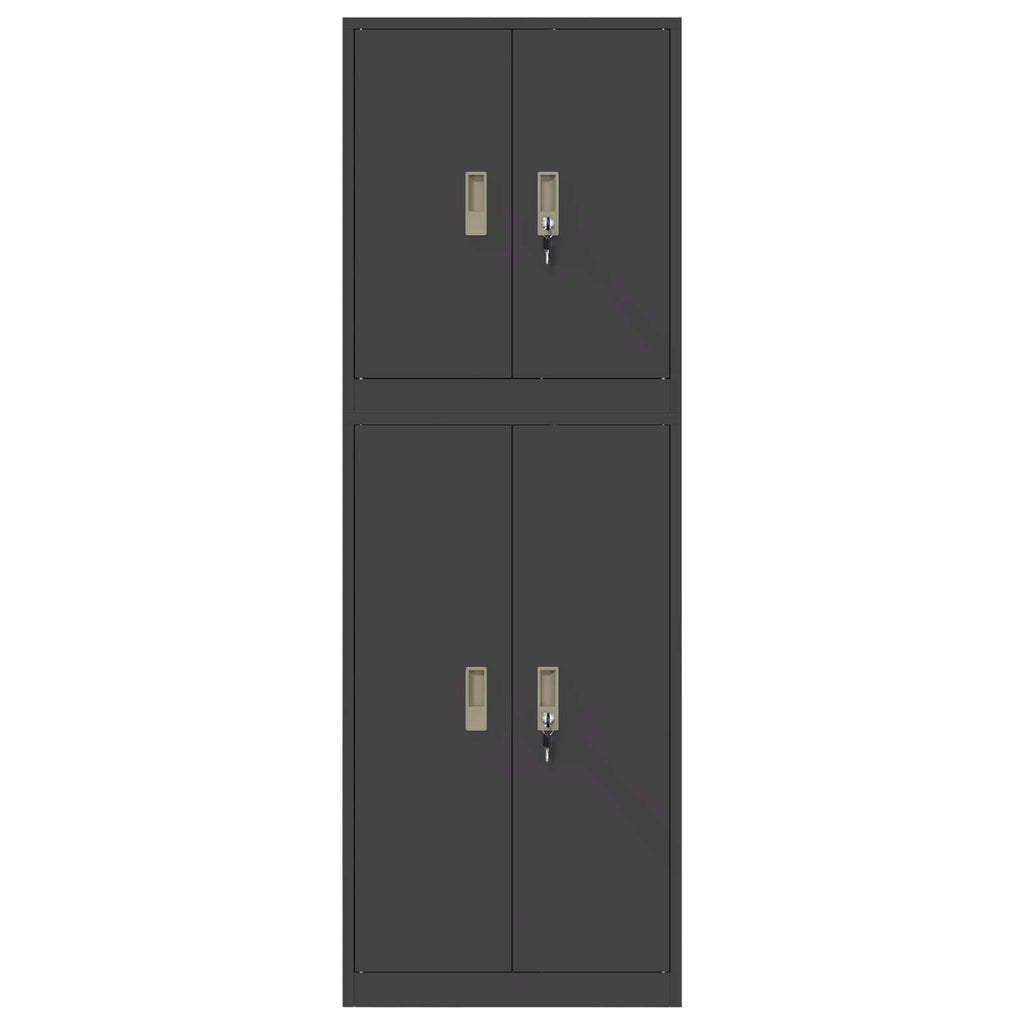 vidaXL Szafka do przechowywania 2 szt. Czarny 60 x 40 x 175 cm Stal