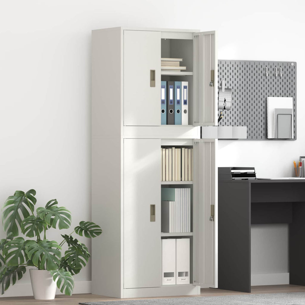 vidaXL Szafka do przechowywania 2 szt. Biały 60 x 40 x 175 cm Stal