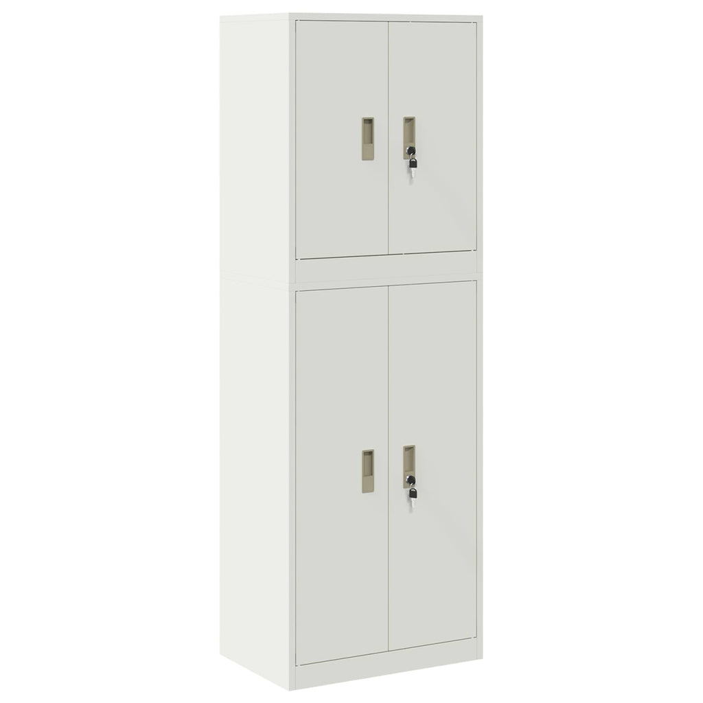 vidaXL Szafka do przechowywania 2 szt. Biały 60 x 40 x 175 cm Stal