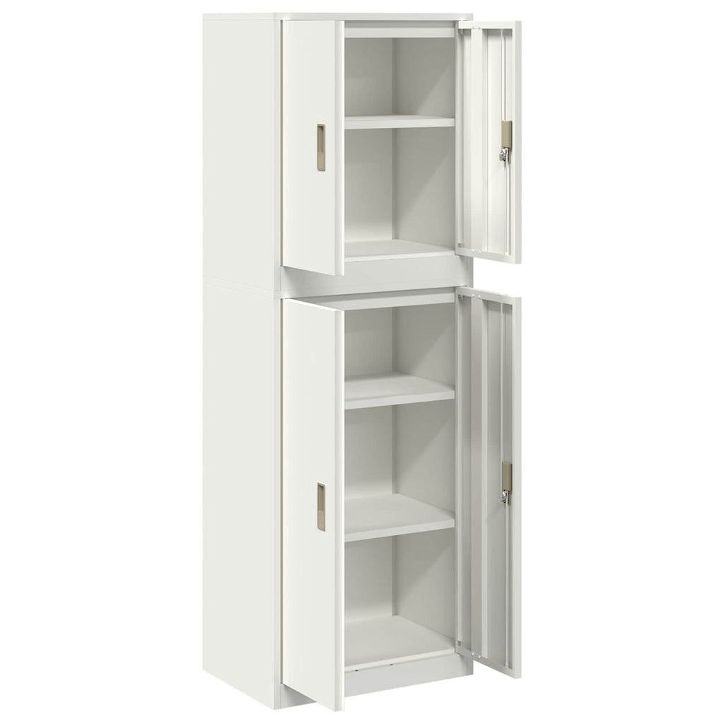 vidaXL Szafka do przechowywania 2 szt. Biały 60 x 40 x 175 cm Stal
