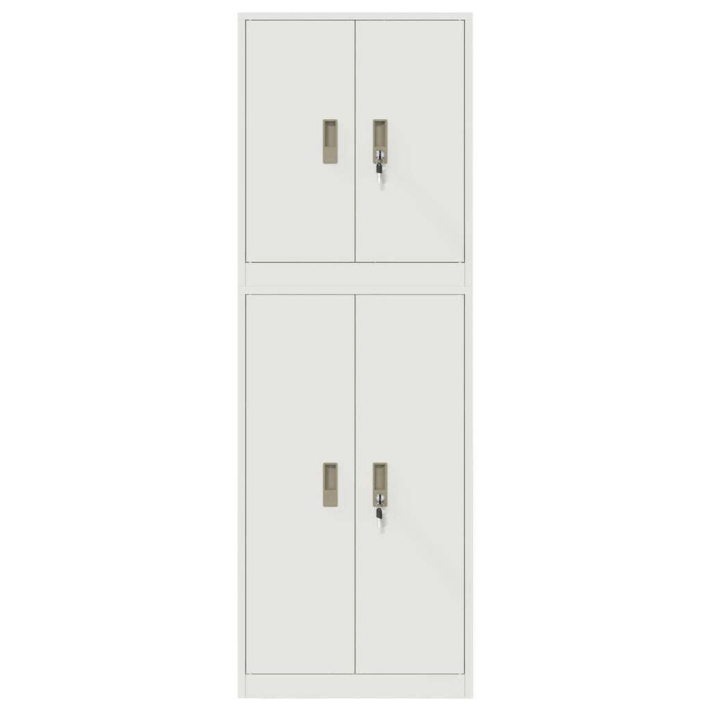 vidaXL Szafka do przechowywania 2 szt. Biały 60 x 40 x 175 cm Stal