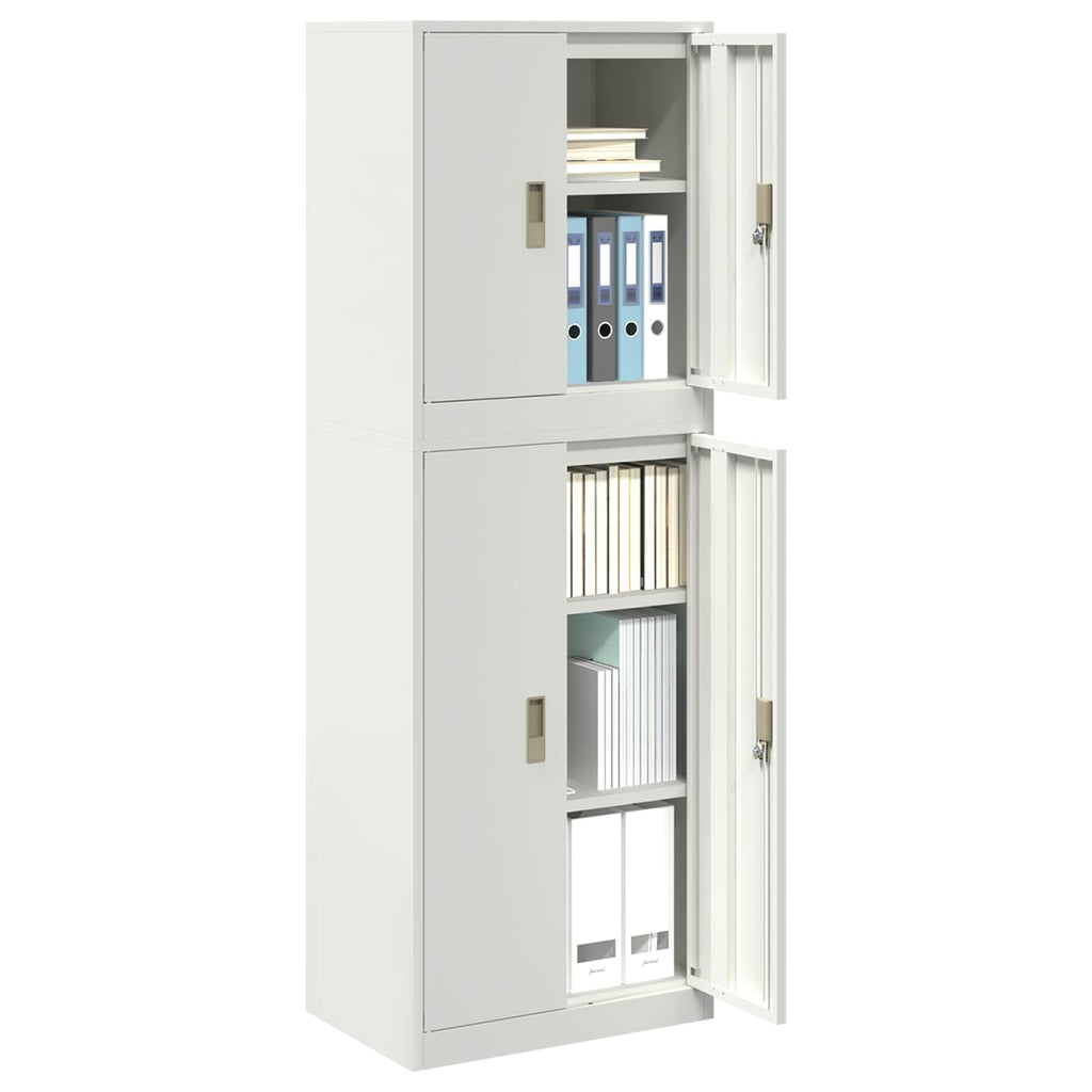 vidaXL Szafka do przechowywania 2 szt. Biały 60 x 40 x 175 cm Stal