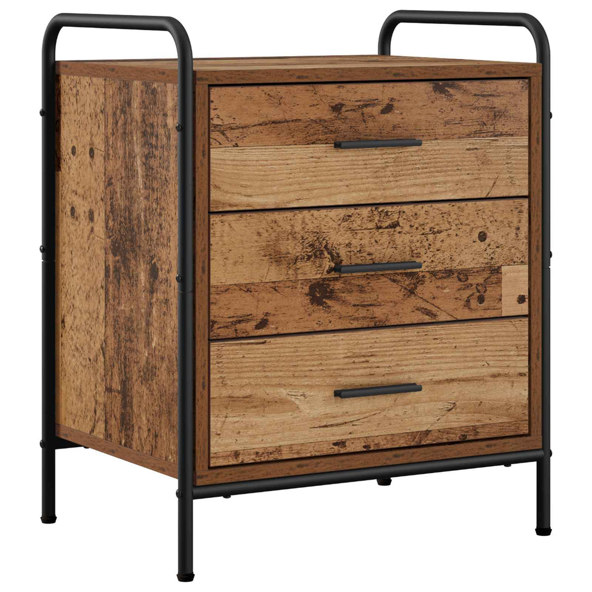 vidaXL Szafka Nocna Stare drewno 48 x 36,5 x 60 cm Drewno inżynieryjne