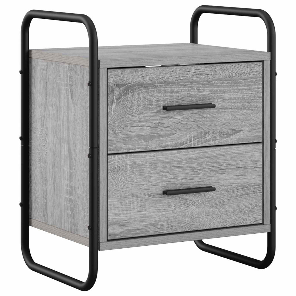 vidaXL Wisząca szafka nocna Szary Sonoma 40 x 30 x 50 cm