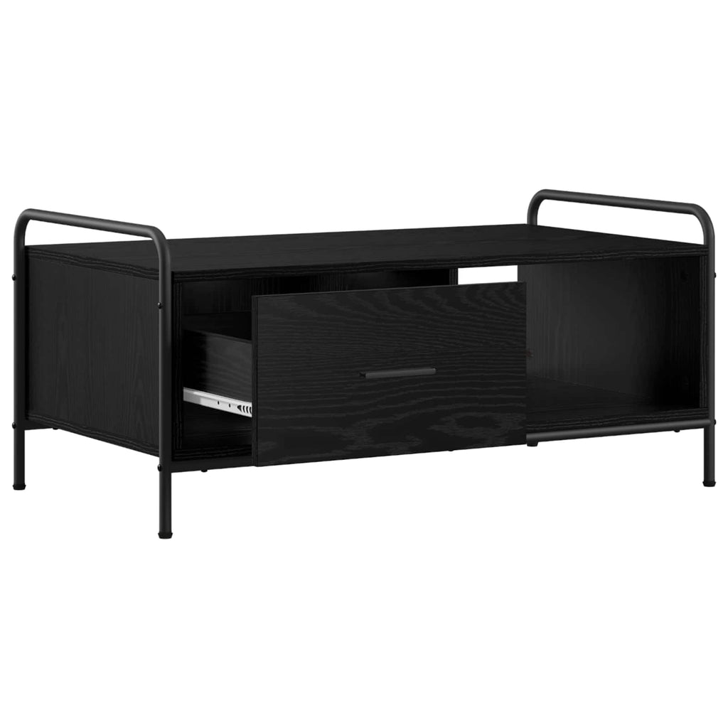 vidaXL Stolik kawowy Czarny dąb 90 x 49 x 41 cm Drewno inżynieryjne