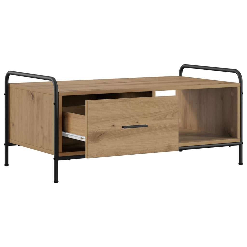 vidaXL Stolik kawowy Dąb artisan 90 x 49 x 41 cm Drewno inżynieryjne