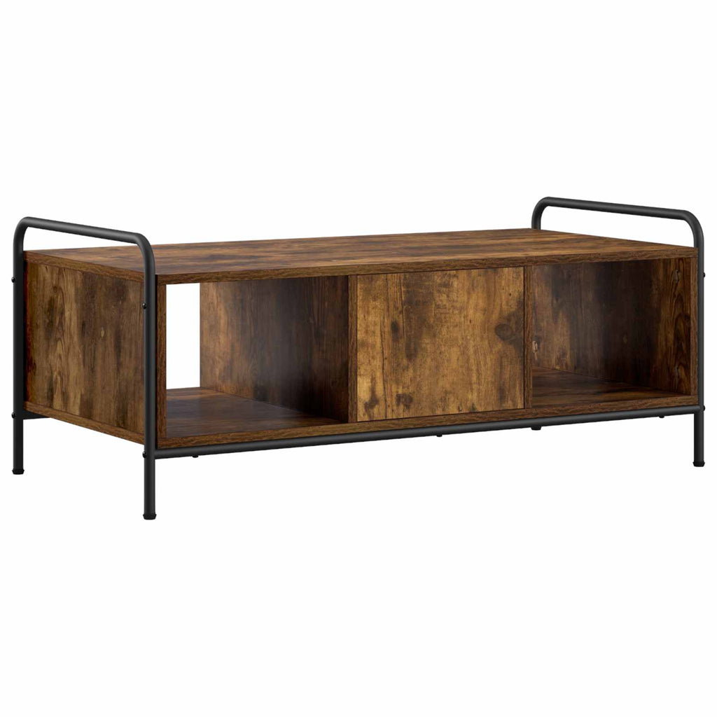 vidaXL Stolik kawowy Dąb wędzony 99,5 x 49 x 41 cm Drewno inżynieryjne