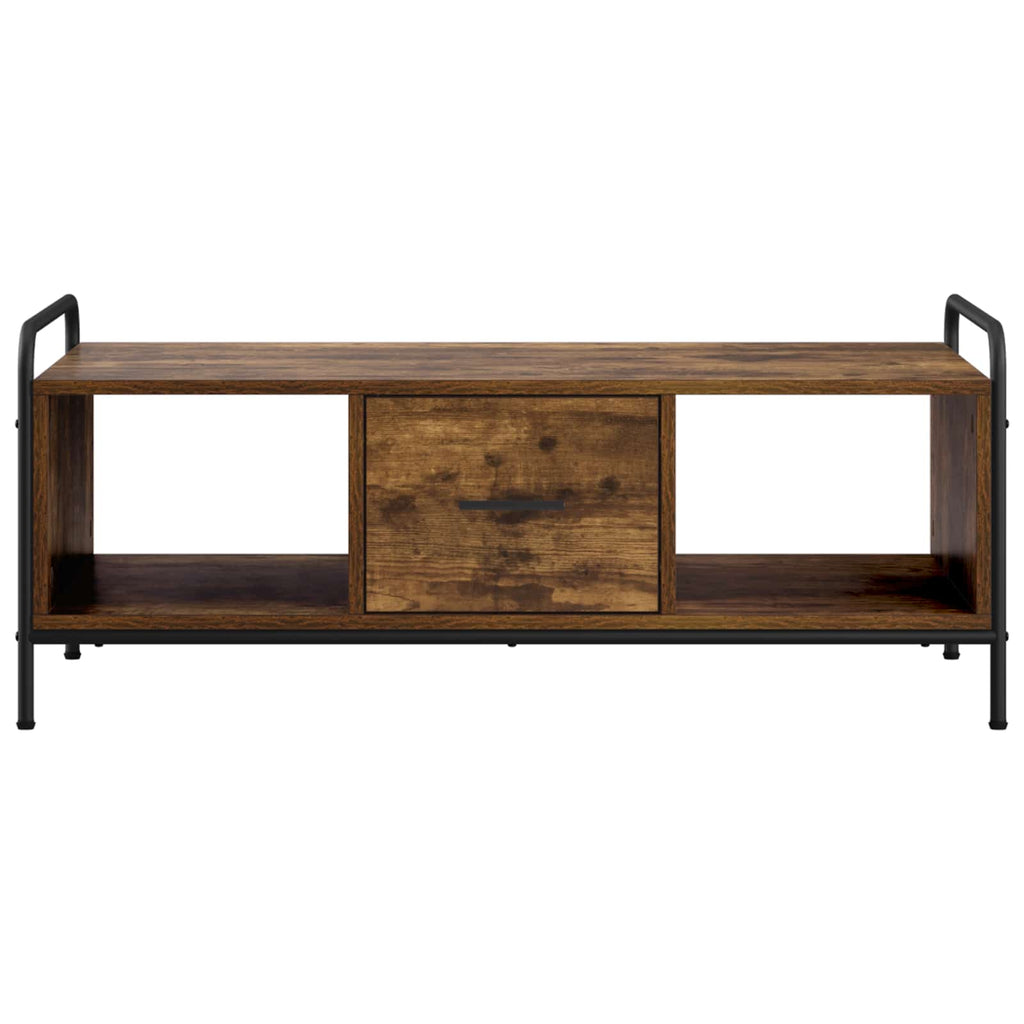 vidaXL Stolik kawowy Dąb wędzony 99,5 x 49 x 41 cm Drewno inżynieryjne
