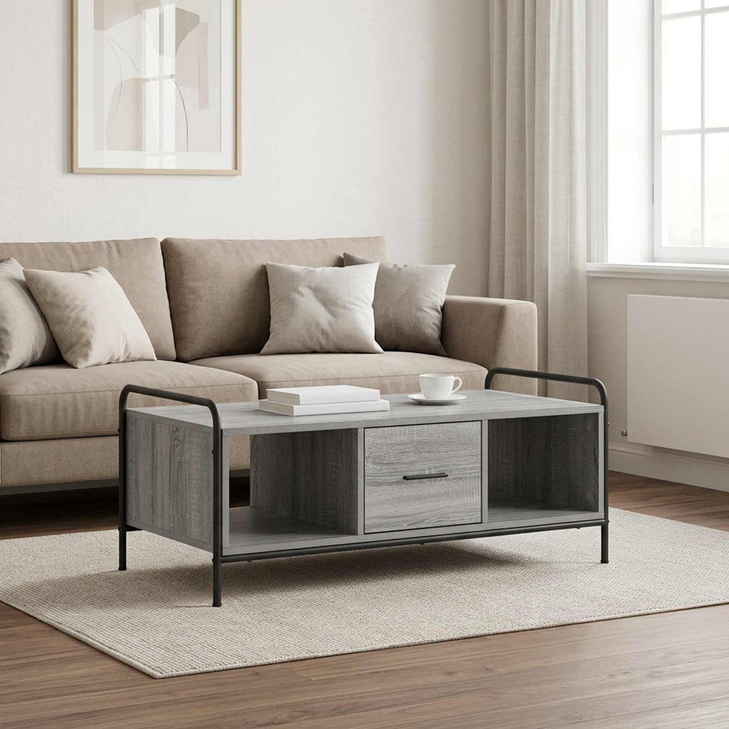 vidaXL Stolik kawowy Szary Sonoma 99,5 x 49 x 41 cm