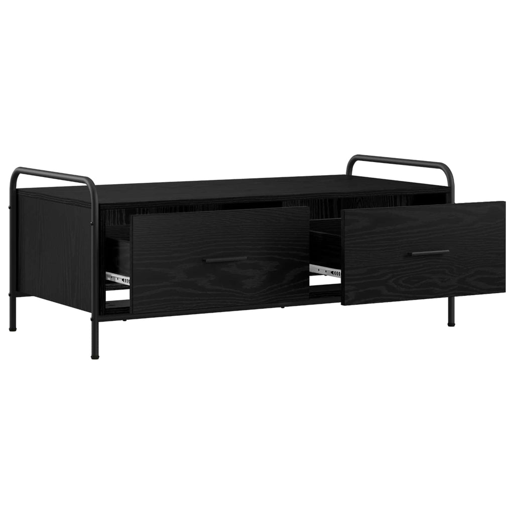 vidaXL Stolik kawowy Czarny dąb 99,5 x 49 x 41 cm Drewno inżynieryjne