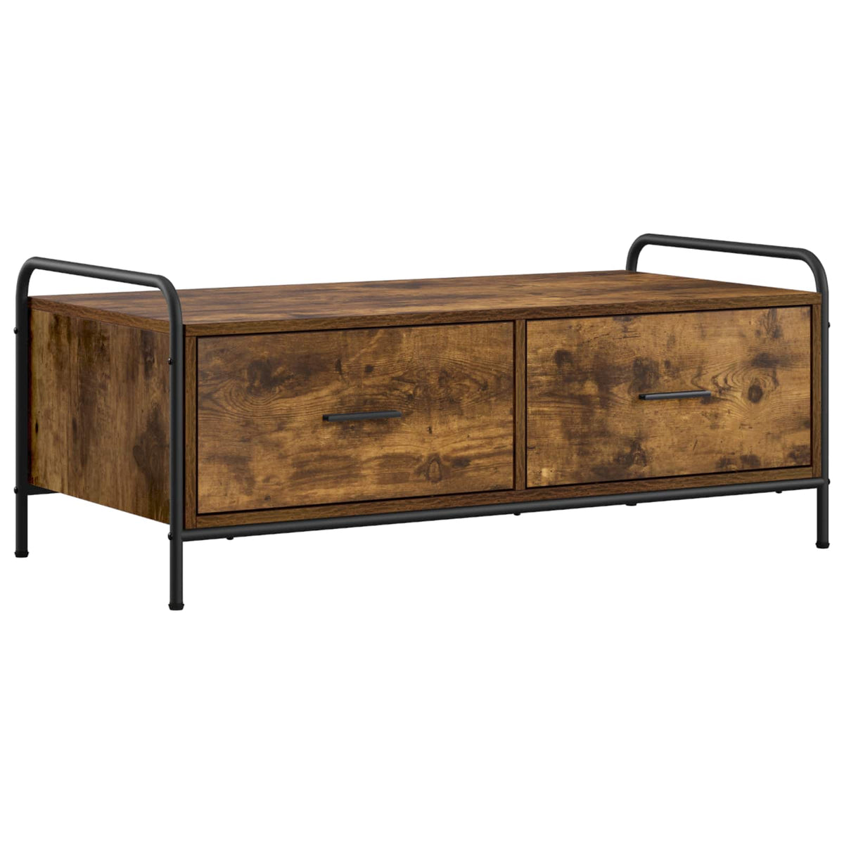 vidaXL Stolik kawowy Dąb wędzony 99,5 x 49 x 41 cm Drewno inżynieryjne