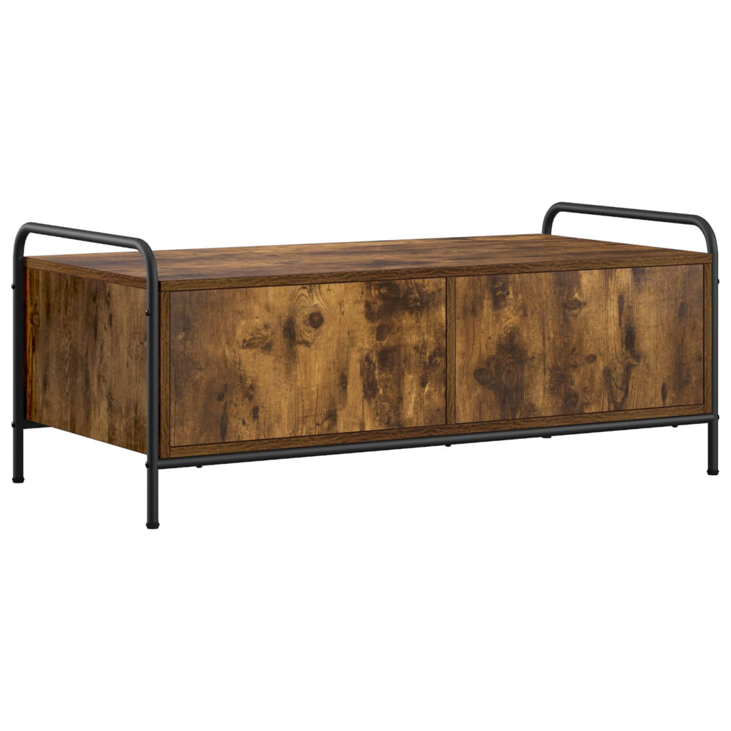 vidaXL Stolik kawowy Dąb wędzony 99,5 x 49 x 41 cm Drewno inżynieryjne