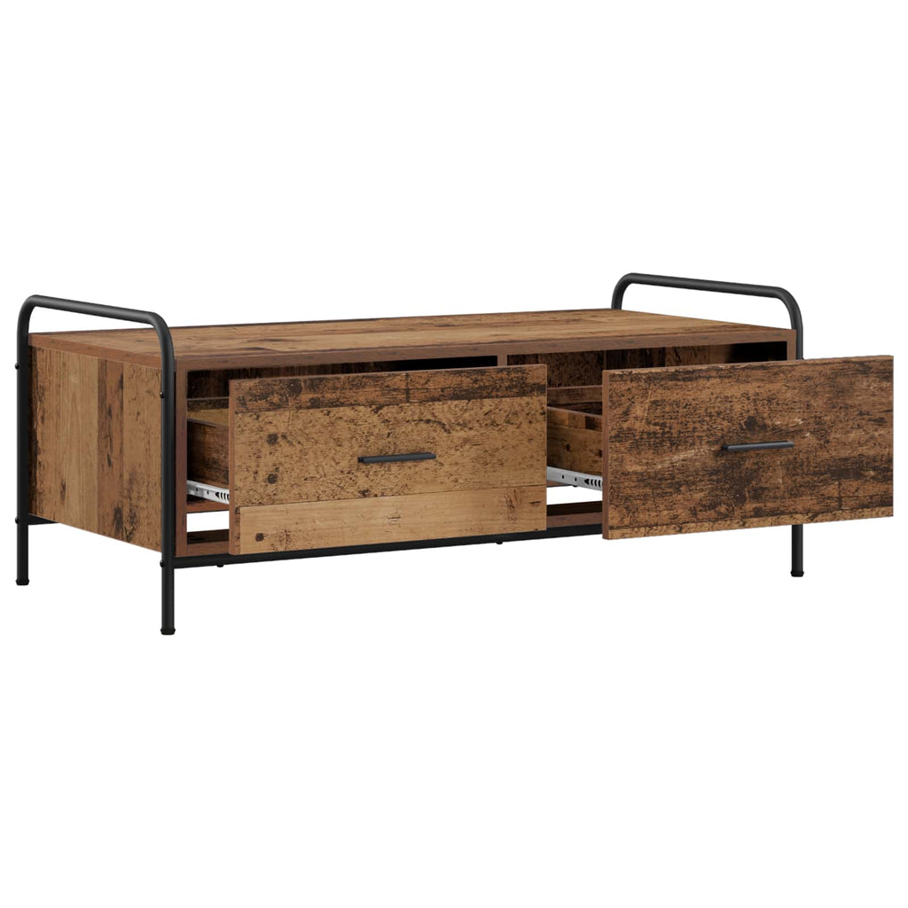 vidaXL Stolik kawowy Stare drewno 99,5 x 49 x 41 cm