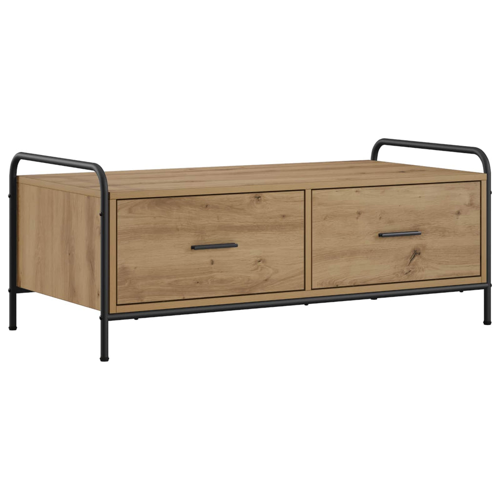 vidaXL Stolik kawowy Dąb artisan 99,5 x 49 x 41 cm Drewno inżynieryjne