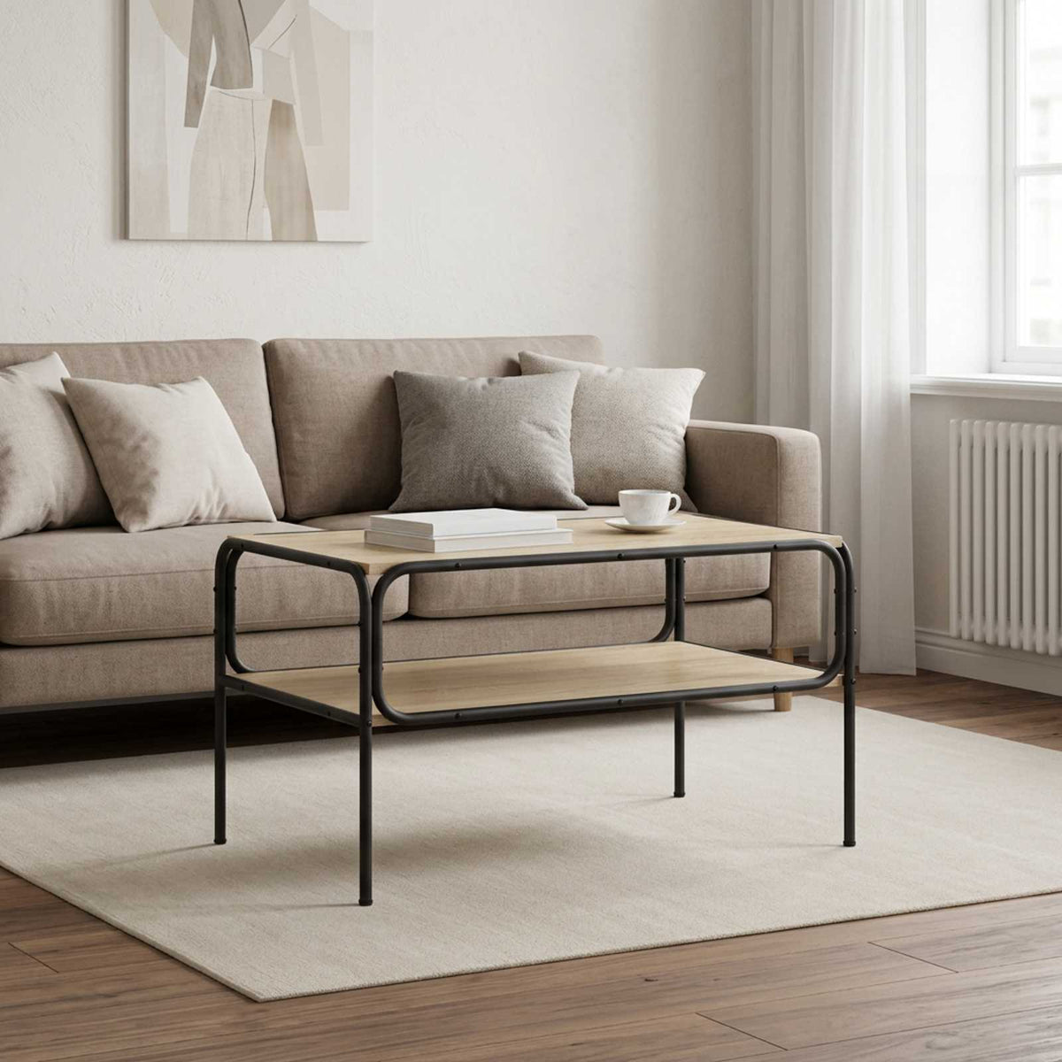 vidaXL Stolik boczny dąb Sonoma 100 x 50 x 46 cm Drewno inżynieryjne