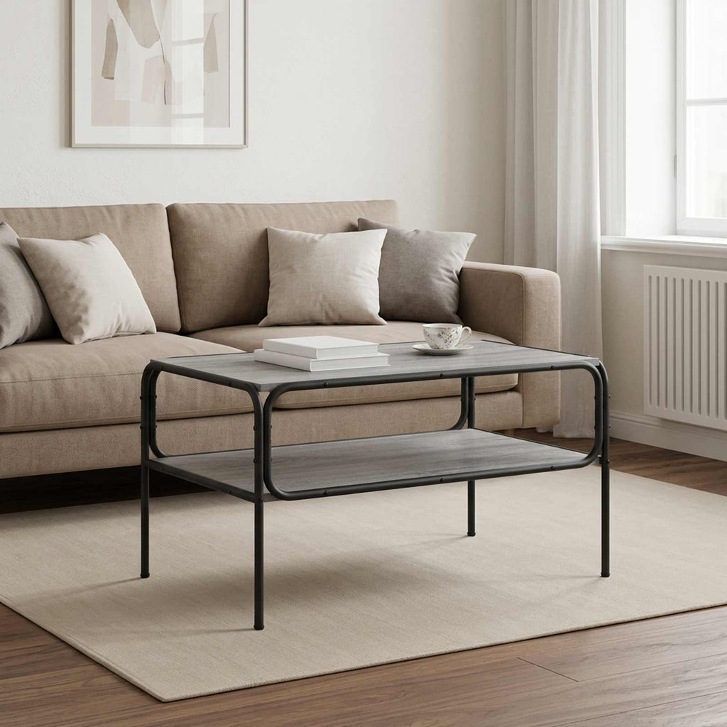 vidaXL Stolik boczny Szary Sonoma 100 x 50 x 46 cm Drewno inżynieryjne