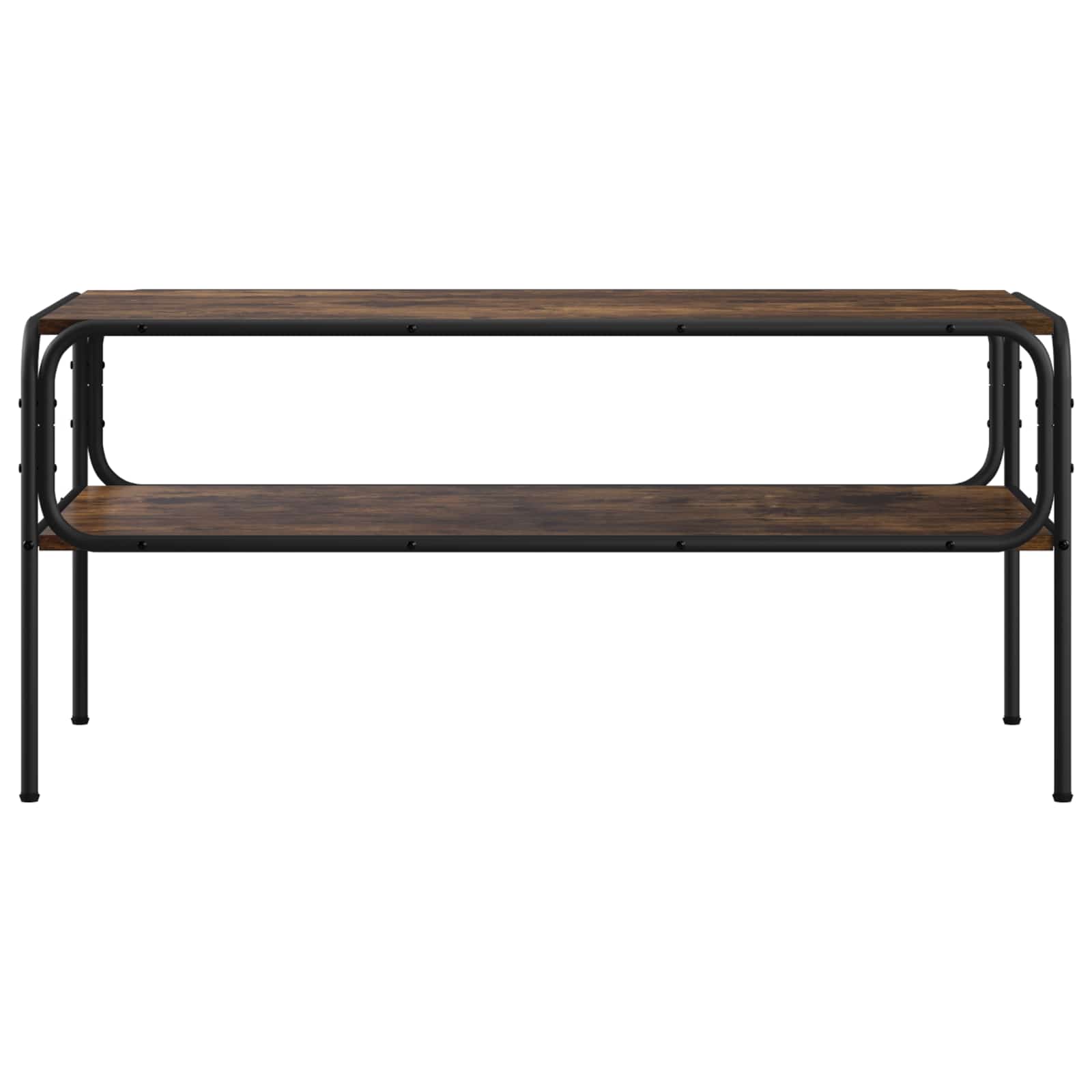 vidaXL Stolik boczny Dąb wędzony 100 x 50 x 46 cm Drewno inżynieryjne
