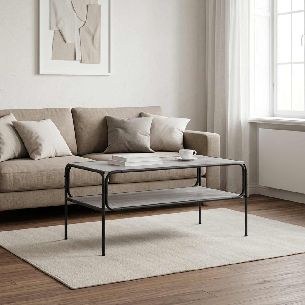 vidaXL Stolik boczny Szary Sonoma 100 x 50 x 46 cm Drewno inżynieryjne
