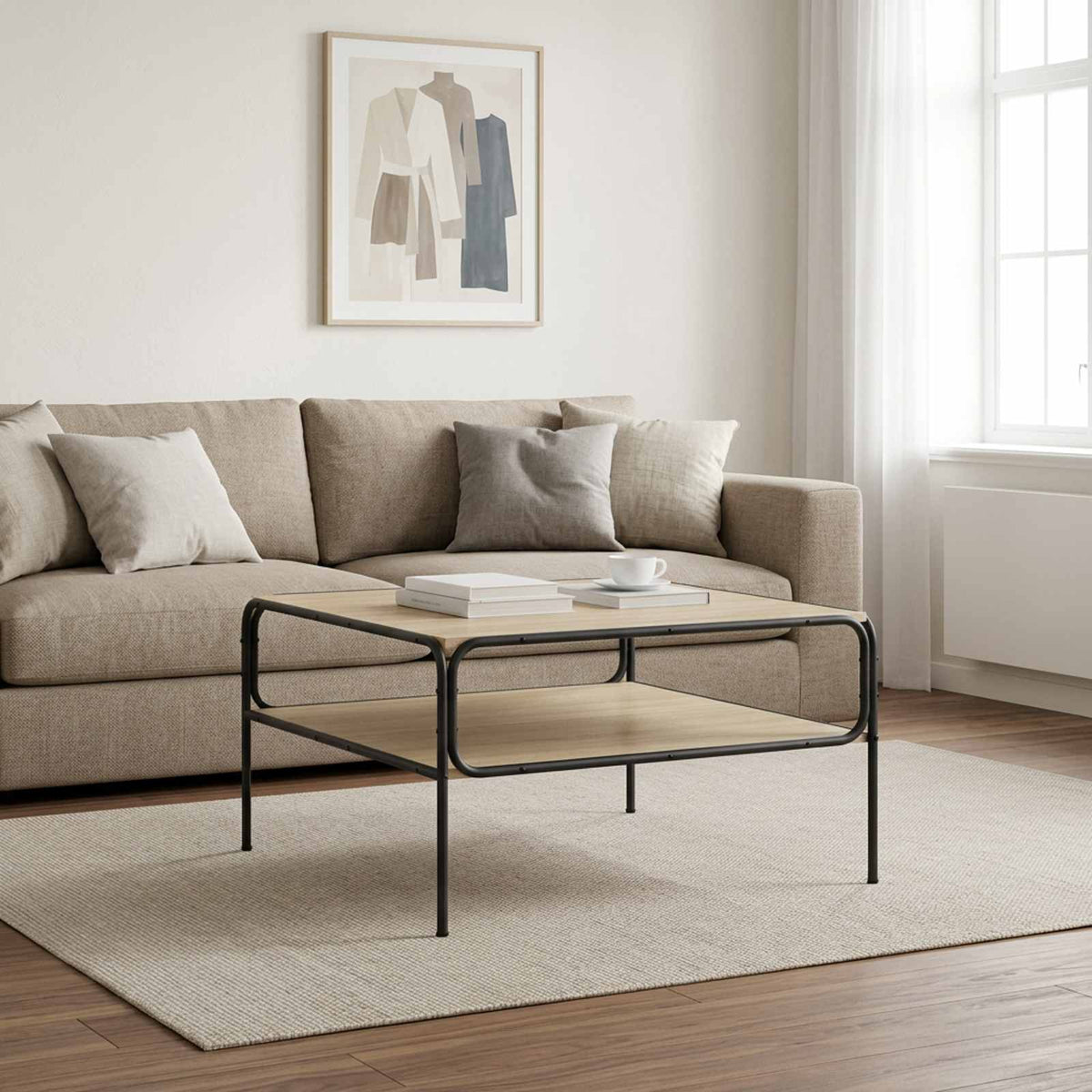 vidaXL Stolik boczny dąb Sonoma 100 x 50 x 46 cm Drewno inżynieryjne