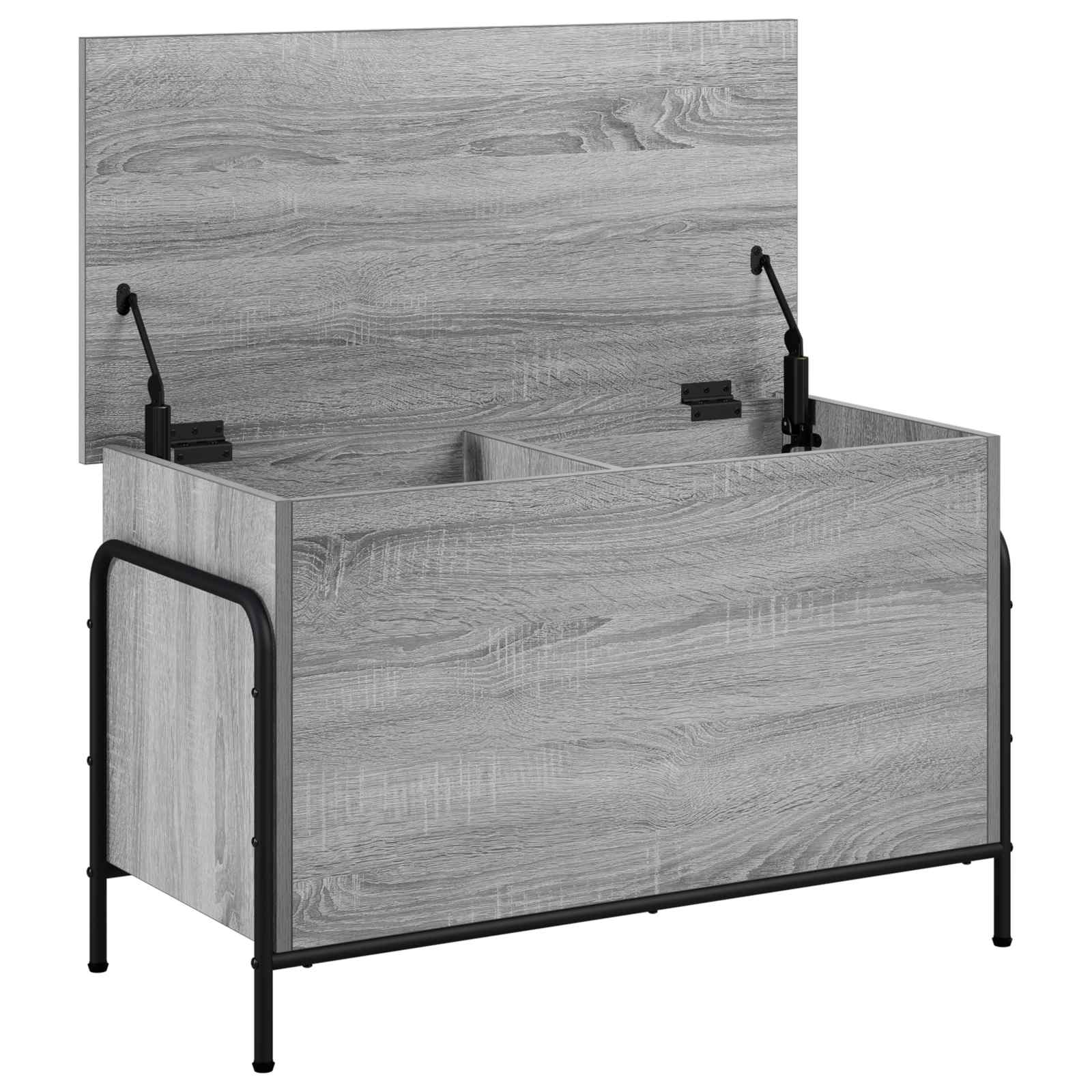 vidaXL Skrzynia do przechowywania Szary Sonoma 80 x 40 x 49,5 cm