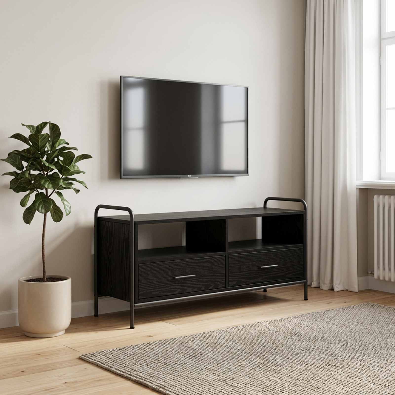 vidaXL Szafka pod telewizor 67,5 x 33 x 50 cm Czarny dąb