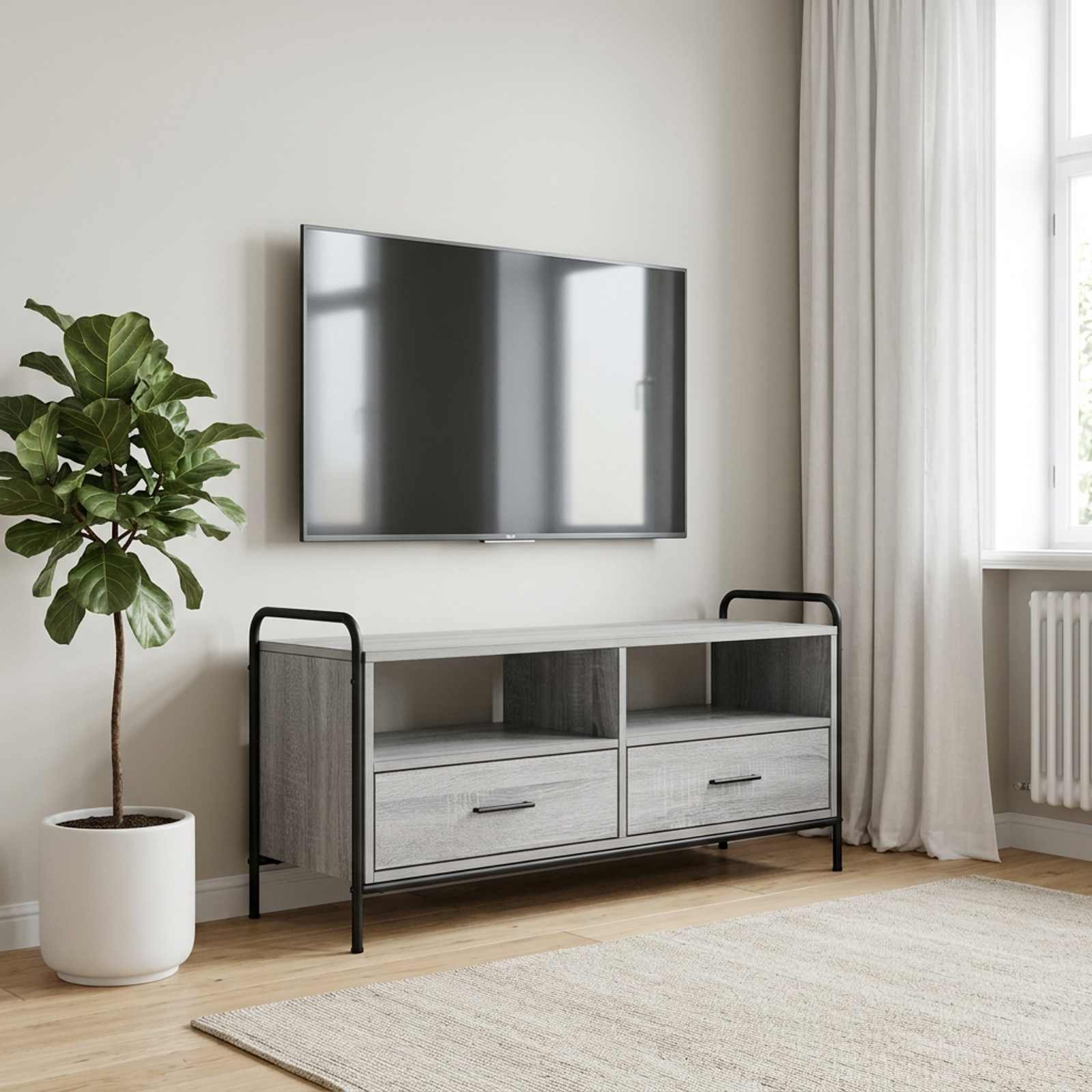 vidaXL Szafka pod telewizor 67,5 x 33 x 50 cm Szary Sonoma