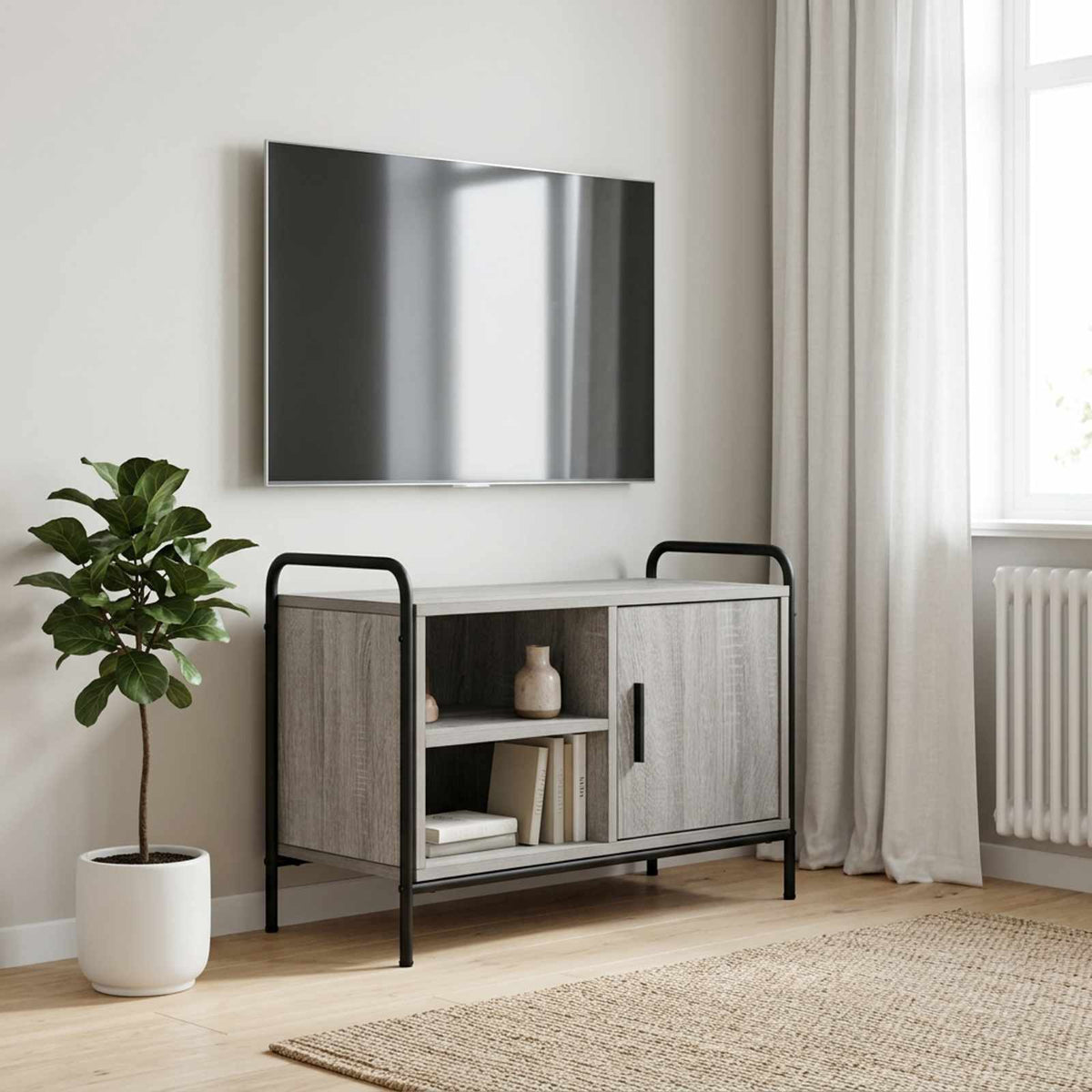 vidaXL Szafka pod telewizor 133 x 33 x 50 cm Szary Sonoma