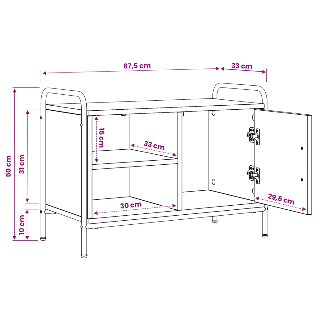 vidaXL Szafka pod telewizor 133 x 33 x 50 cm Stare drewno