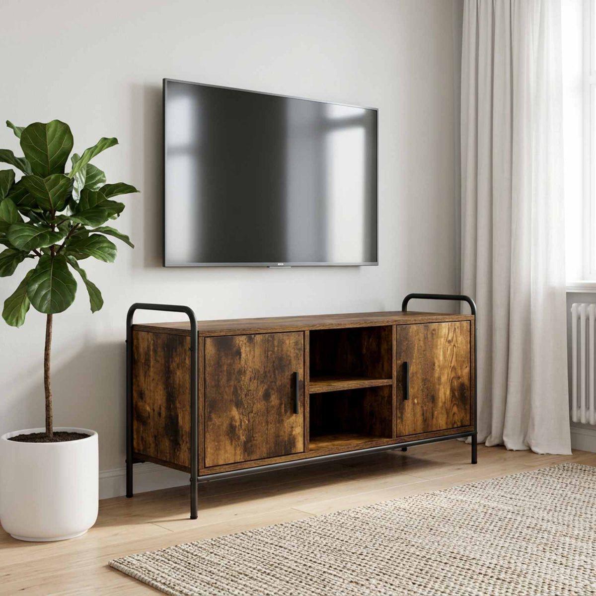 vidaXL Szafka pod telewizor 99 x 33 x 50 cm Dąb wędzony