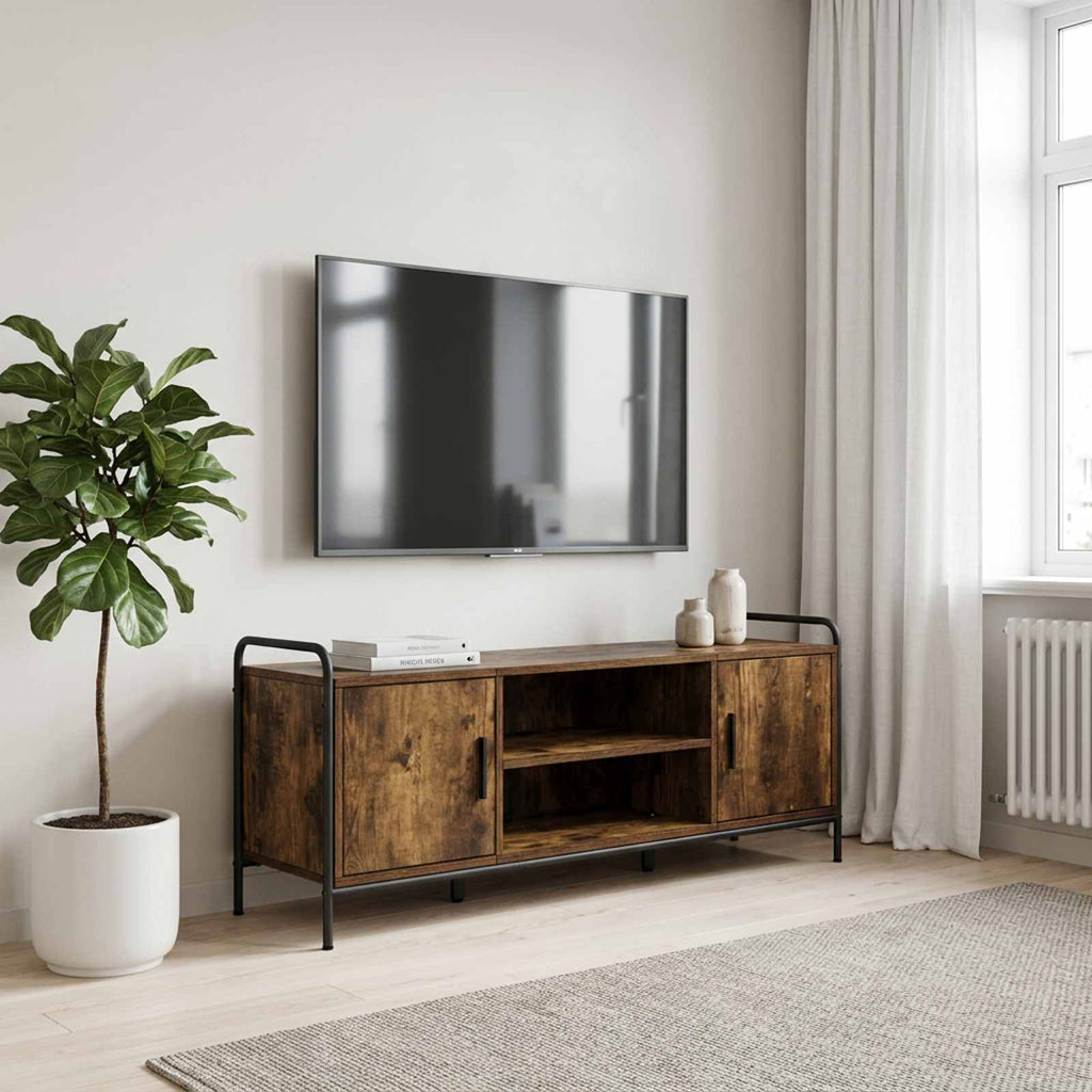 vidaXL Szafka pod telewizor 119 x 33 x 50 cm Dąb wędzony