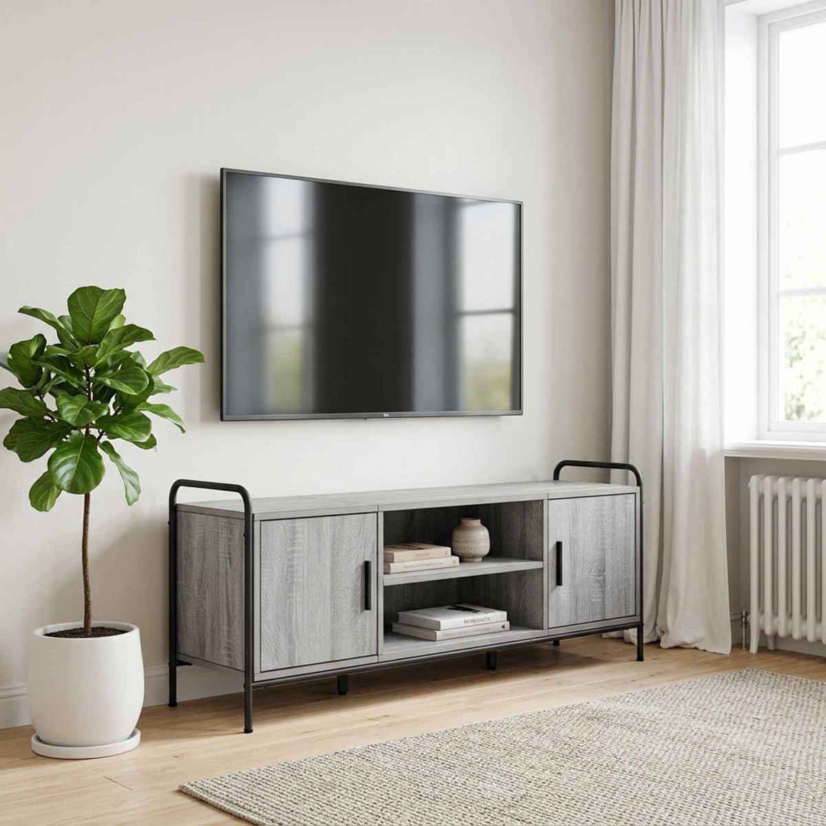 vidaXL Szafka pod telewizor 119 x 33 x 50 cm Szary Sonoma
