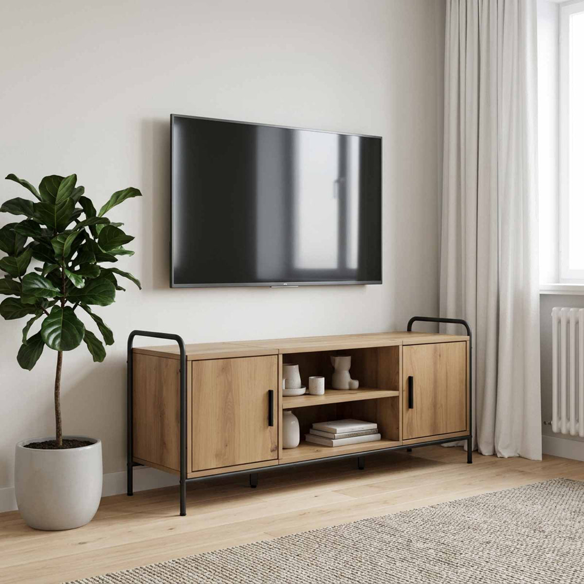 vidaXL Szafka pod telewizor 119 x 33 x 50 cm Dąb artisan