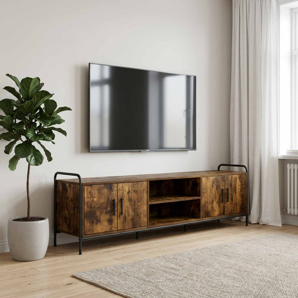vidaXL Szafka pod telewizor 167,5 x 33 x 50 cm Dąb wędzony