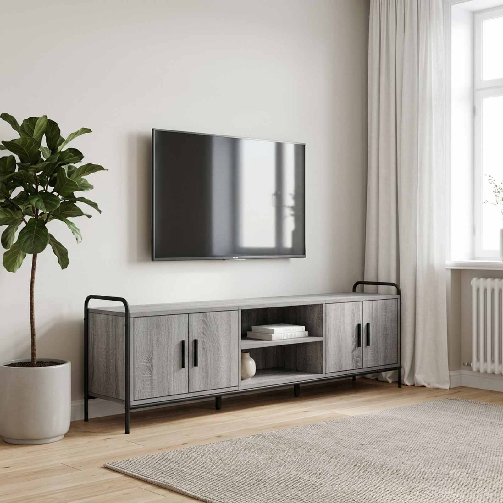 vidaXL Szafka pod telewizor 167,5 x 33 x 50 cm Szary Sonoma