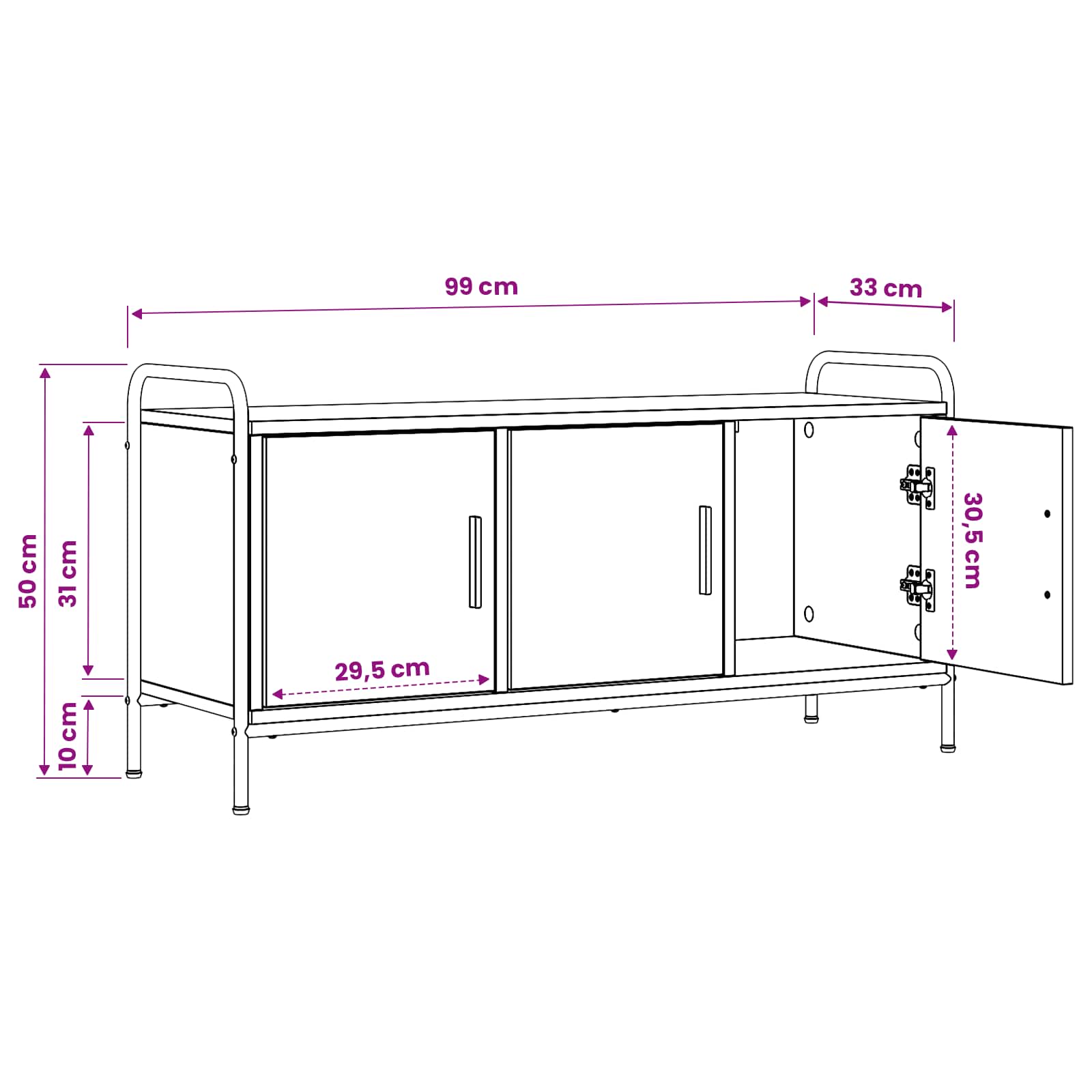 vidaXL Szafka pod telewizor 79,5 x 33 x 50 cm Dąb wędzony