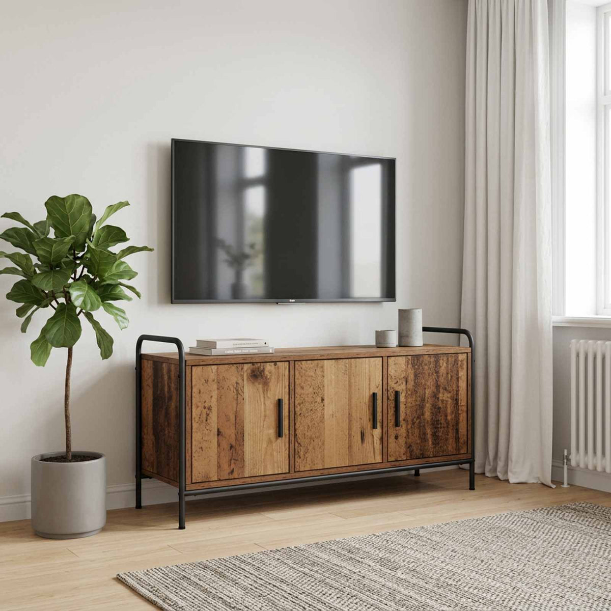 vidaXL Szafka pod telewizor 79,5 x 33 x 50 cm Stare drewno