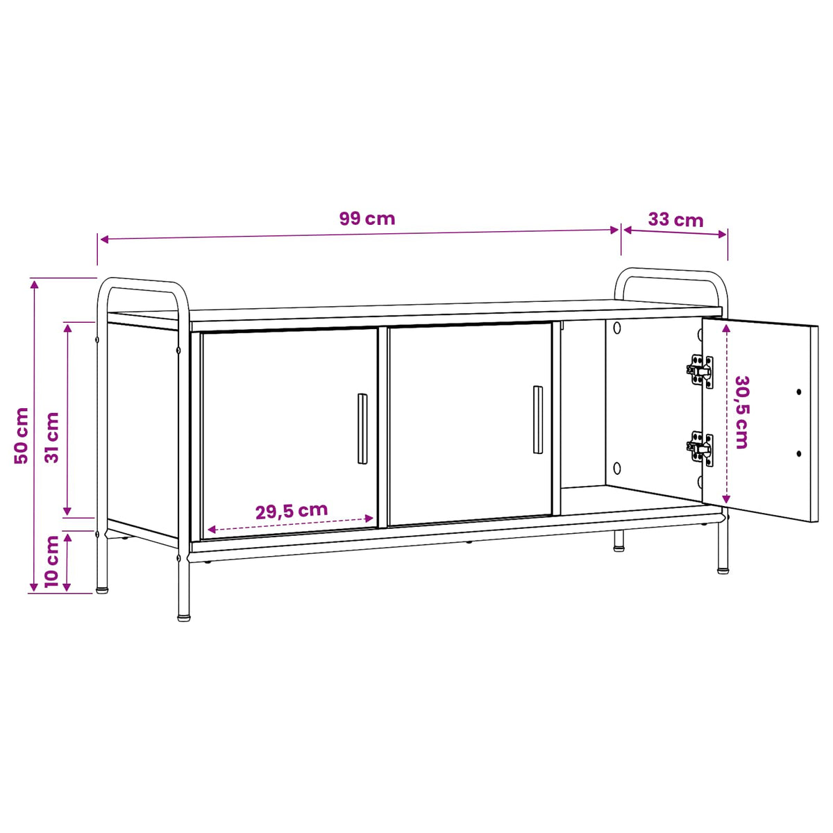 vidaXL Szafka pod telewizor 79,5 x 33 x 50 cm Stare drewno