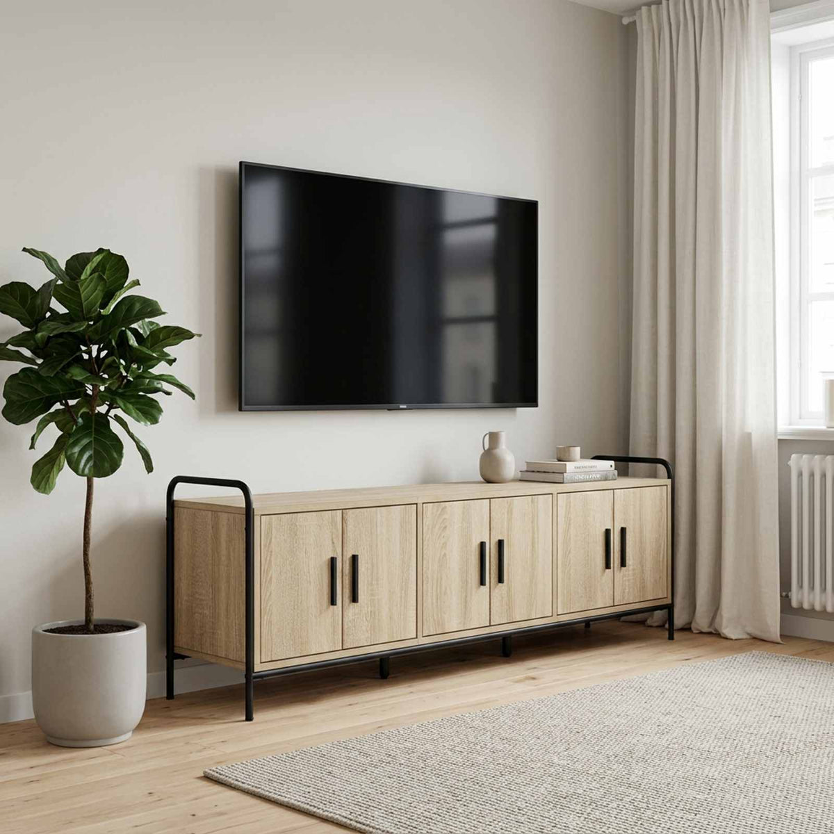vidaXL Szafka pod telewizor 146 x 33 x 50 cm dąb Sonoma