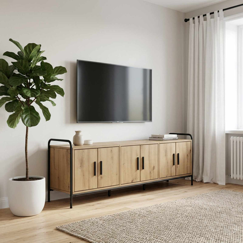 vidaXL Szafka pod telewizor 146 x 33 x 50 cm Dąb artisan